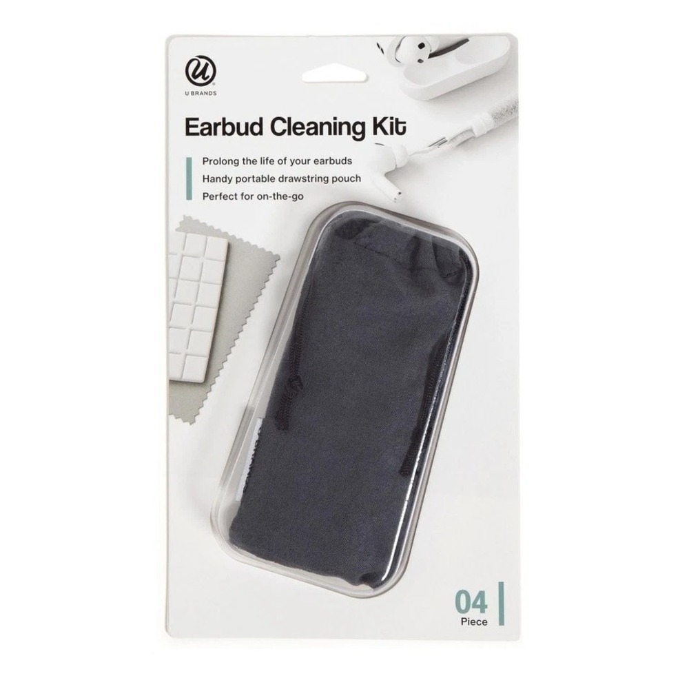 U Brands Earbud Cleaning Kit 4 Piece Multi Tool Pouch Microfiber Wax Putty‎